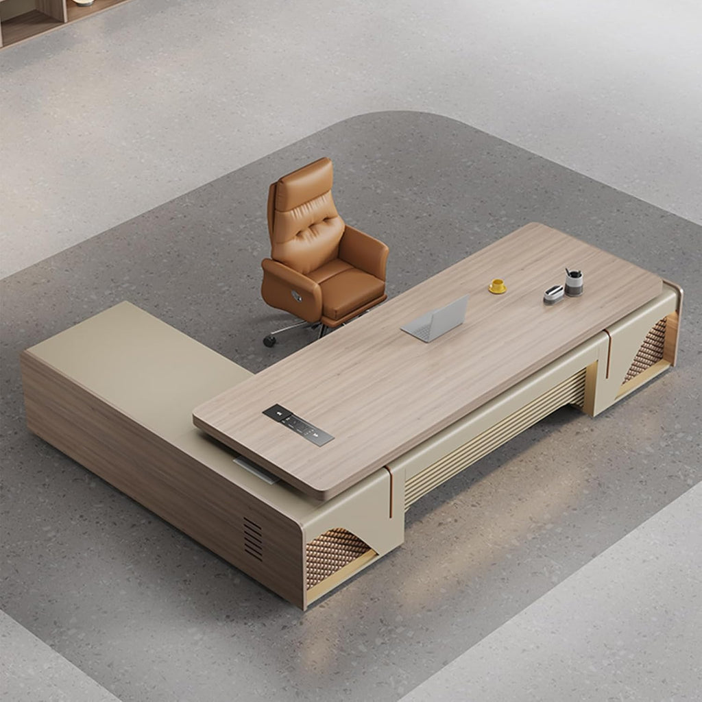 Large Executive Desk with Storage Cabinets P8070