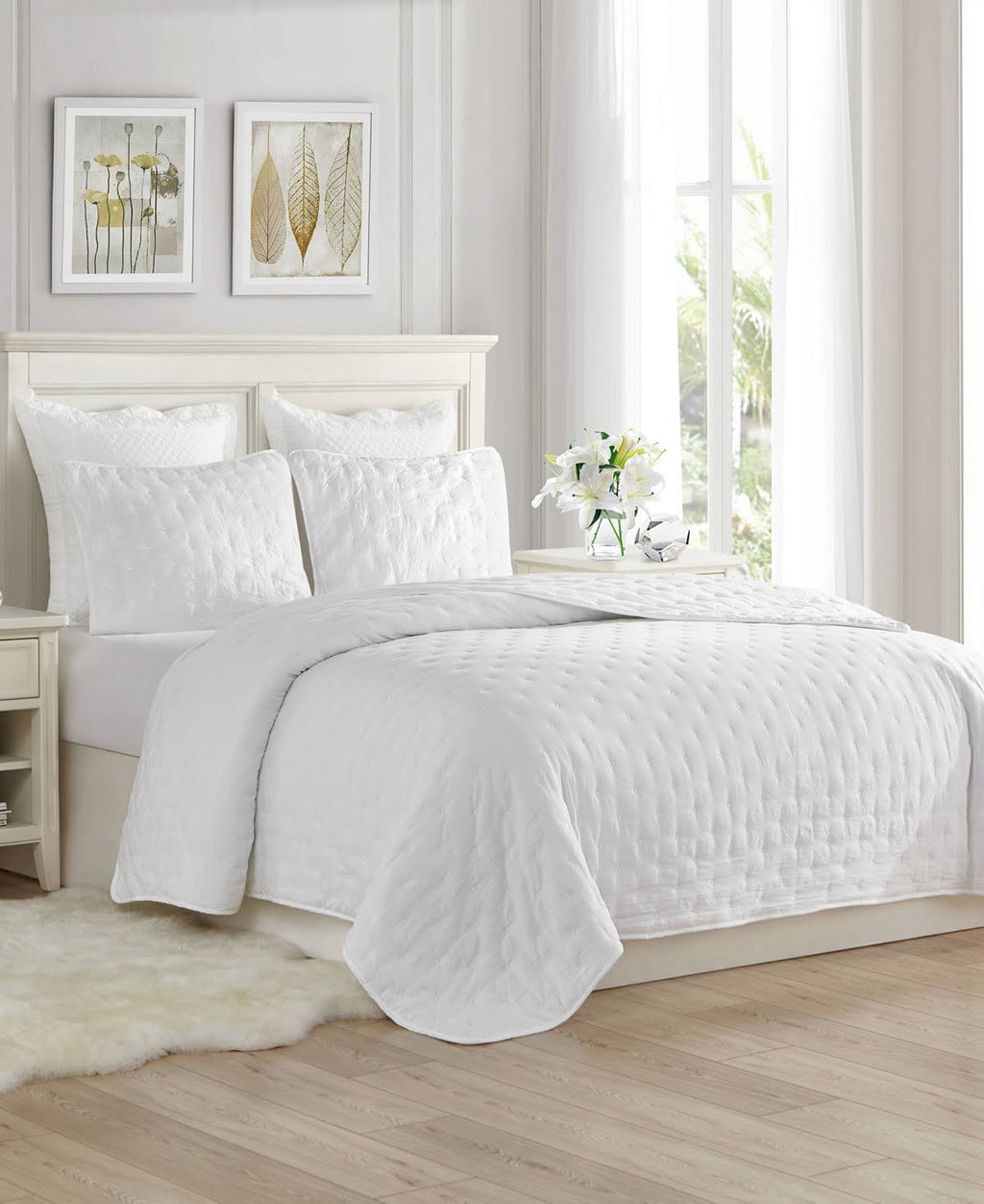 3PC Lightweight Quilt Bed Set - Mint - Full/Queen W58959