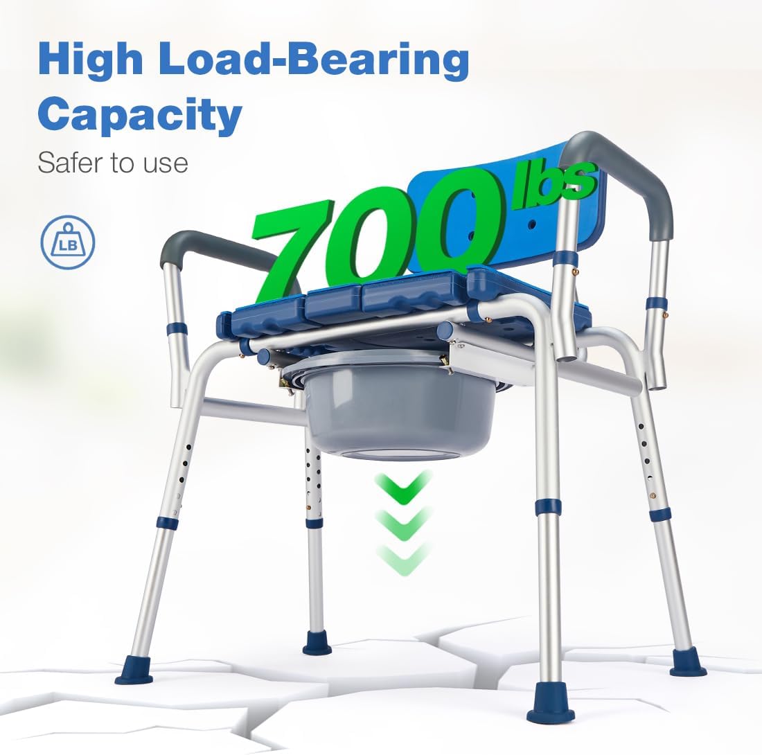 3 in 1 Bariatric Commode Chair with Extra Wide Seat Opening K93357