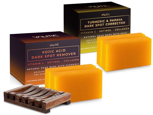 Papaya and Turmeric Kojic Acid Soap Bar, 2 Pack Q7163