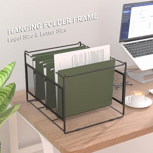 Hanging File Folder Frame for Legal and Letter Size, 15.2"L x 12.4"W x 10.5"H, 1 Pack W1452