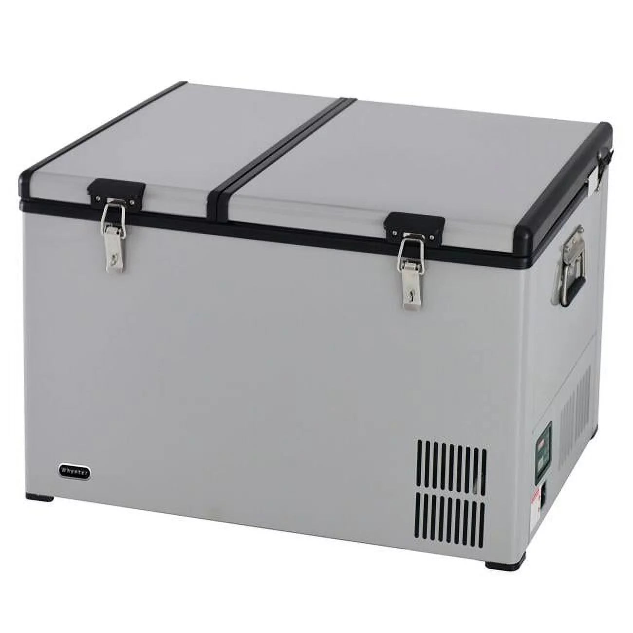 90 qz Dual Zone Portable Fridge Freezer with Wheels Y1287
