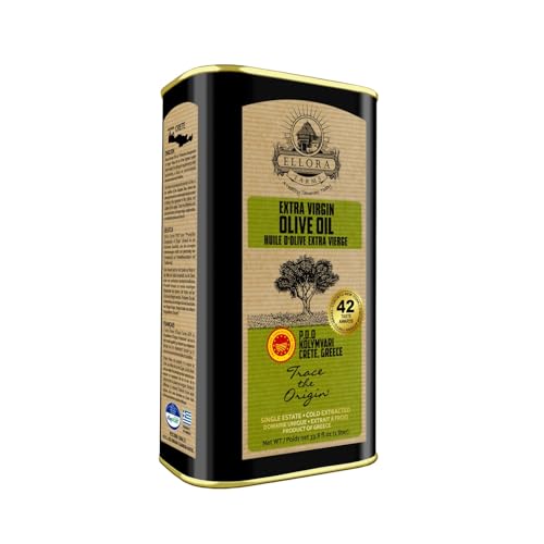 Certified PDO Extra Virgin Olive Oil, Cold Press, 1 Lt Tin (33.8 oz.) D789219