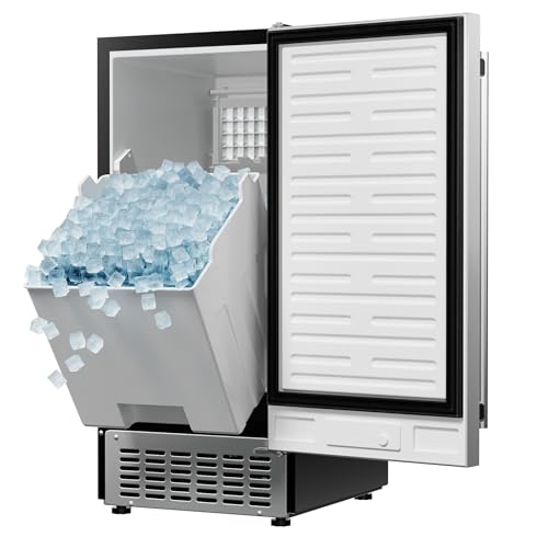 80Lbs/Day Commercial Under Counter Ice Maker Machine, Stainless Steel with 30LBS Ice Storage N630875