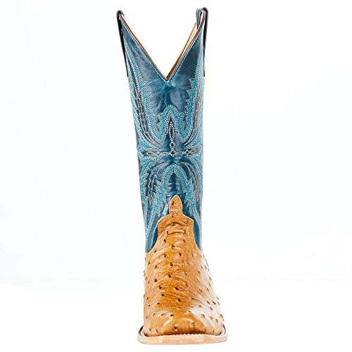Women's Full Quill Ostrich Top Hand Snub Toe Boot T334480