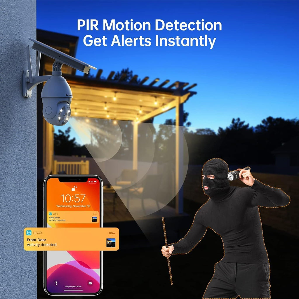 Solar Security Camera Wireless Outdoor 360° Pan Tilt WiFi Solar Powered Camera R307