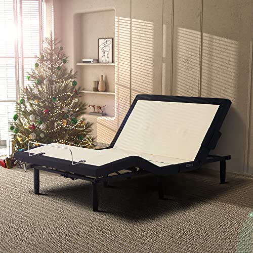 Full Adjustable Bed Frame with Back Massage and Wireless Remote B24565