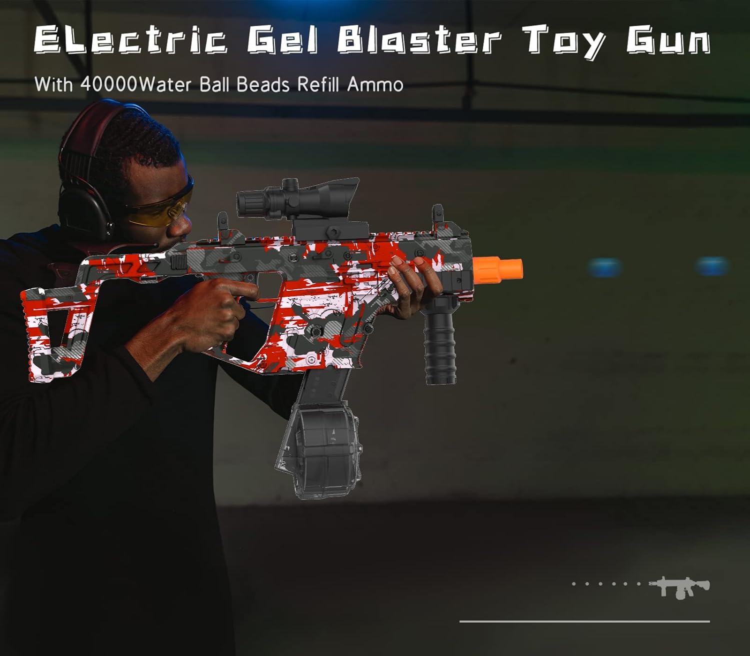Red Electric Gel Ball Blaster with Goggles Z919082