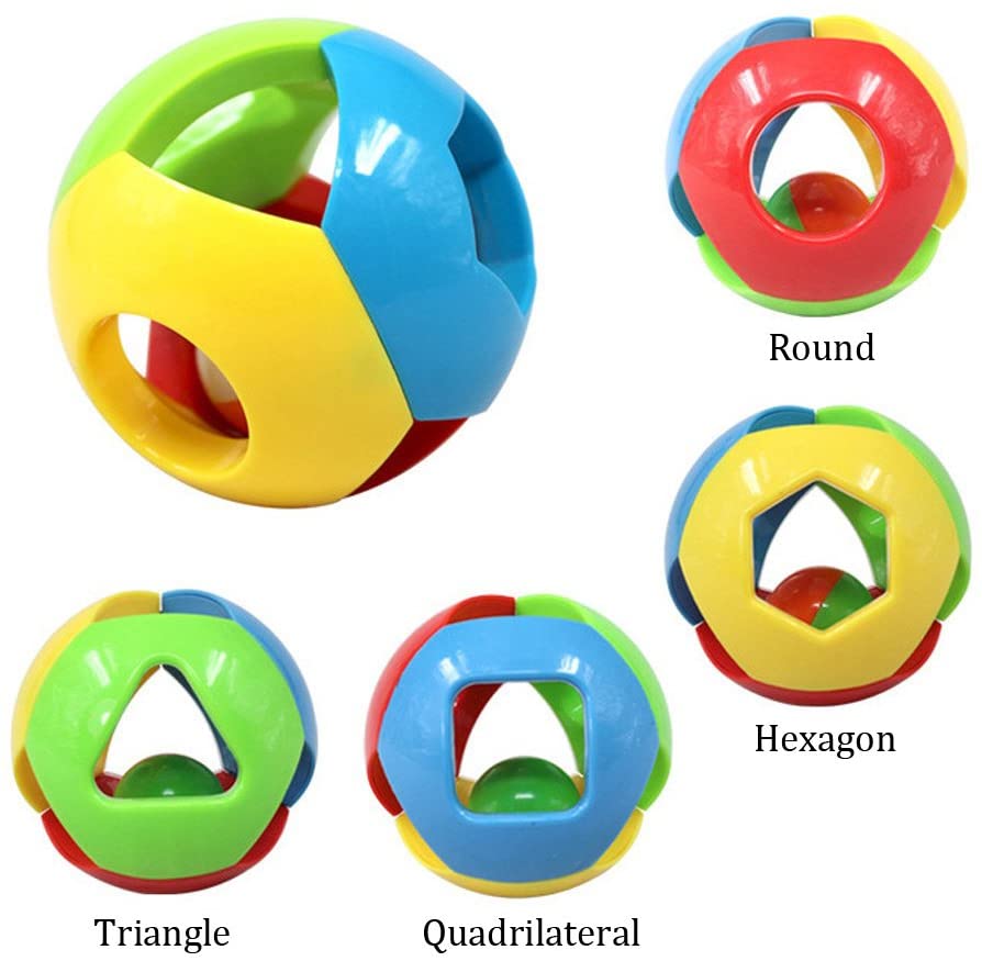 3 Pcs Baby Rattle Ball Toys Colourful Shaking Bell Rolling Balls Newborn Handbells P3167