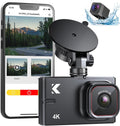 4K Front and Rear Dual Dash Cam with WiFi, Night Vision, Black Z848754