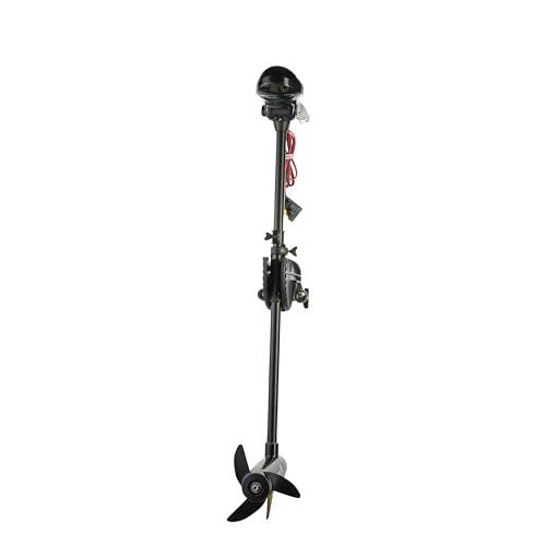 55lb Thrust Transom Mounted Saltwater Electric Trolling Motor with LED Battery Indicator (36" Shaft) I688