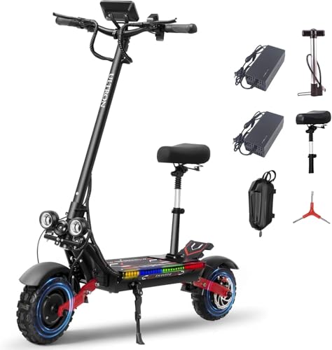 60V 6000W Dual Motor 11'' Tubeless Off-Road Foldable Electric Scooter B17430