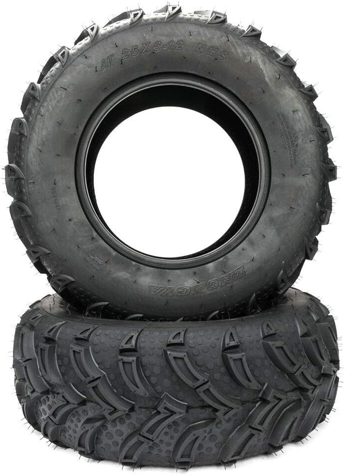Set of 4 All Terrain ATV UTV Tires 25x8-12 Front 25x10-12 Rear 6PR X623178