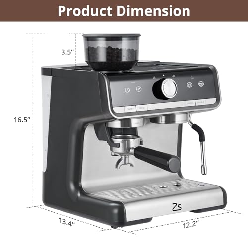 20 Bar Automatic Espresso Coffee Maker with Milk Frother F2468