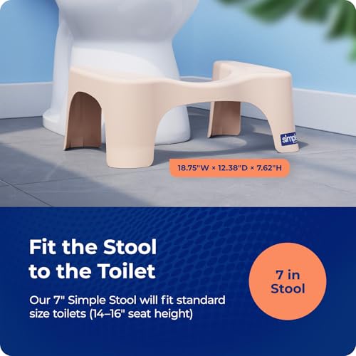 Black 7" Bathroom Toilet Stool S4663