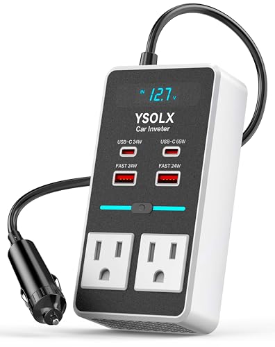300W DC 12V to 110V AC Car Power Inverter with USB-C & USB-A E110