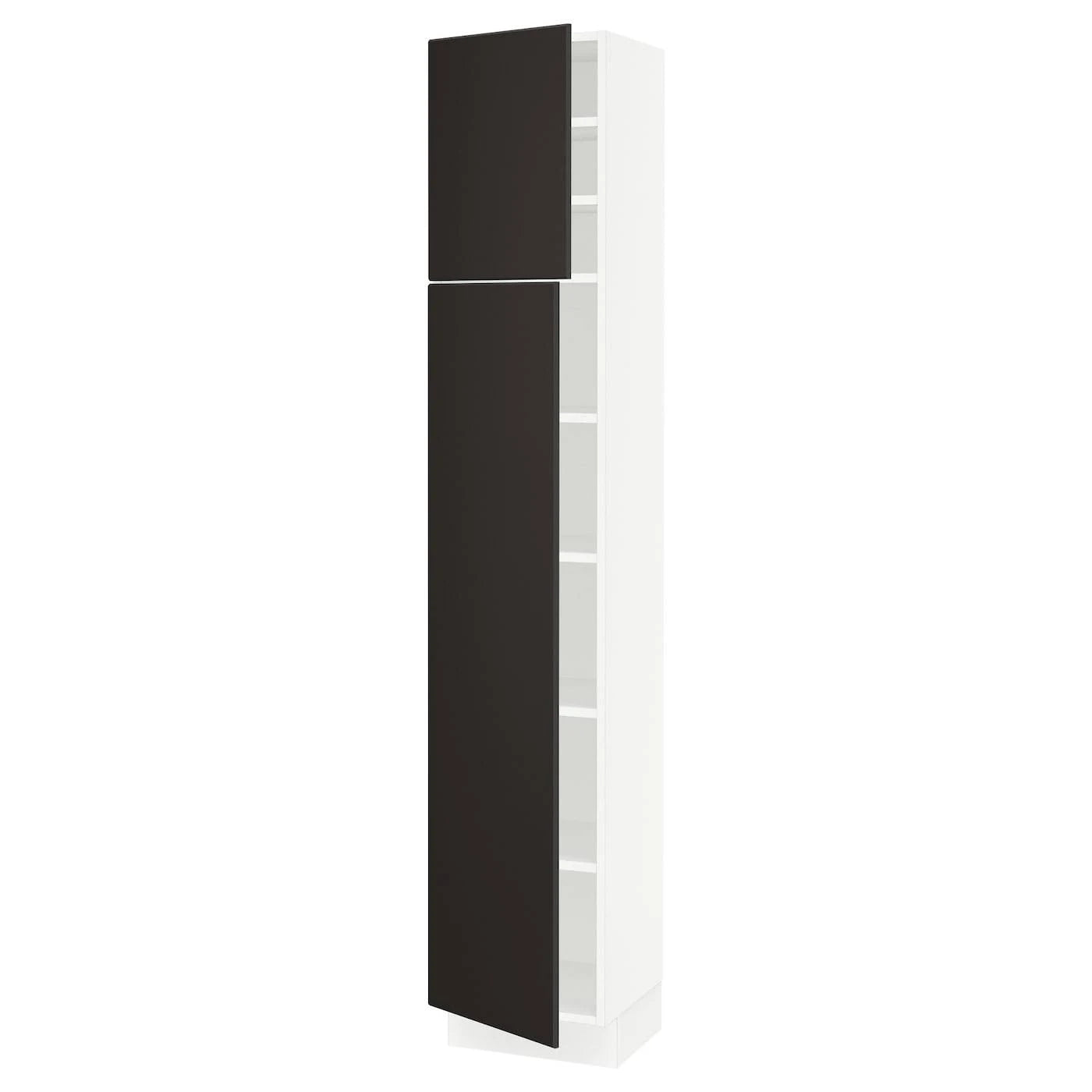 White High Cabinet with shelves and 2 Doors T27809