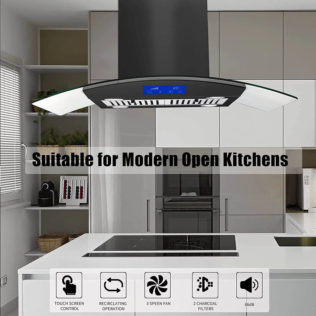 36 inch Island Mount Range Hood 900 CFM 3-Speed H194798