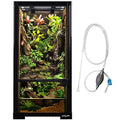 15 Gallon Full Glass Reptile Terrarium with Siphon Gravel Cleaner Set I5215