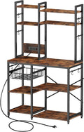 6-Tier Microwave Stand with 12 S-Shaped Hooks V88608