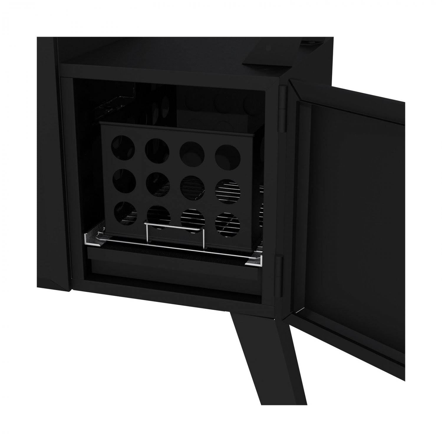 Black Vertical Offset Charcoal Smoker D2835