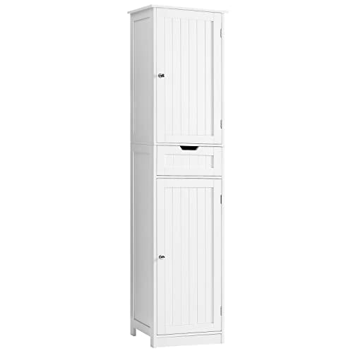 White 67" Tall Bathroom Cabinet with 2 Doors & 1 Drawer V844148