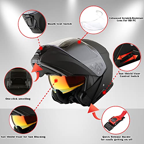 Matt Black Modular Full Face Helmet A949888