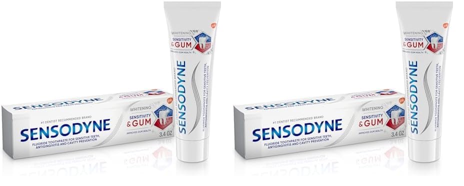 3.4 Ounces Pack of 2 Whitening Toothpaste for Sensitive Teeth J846