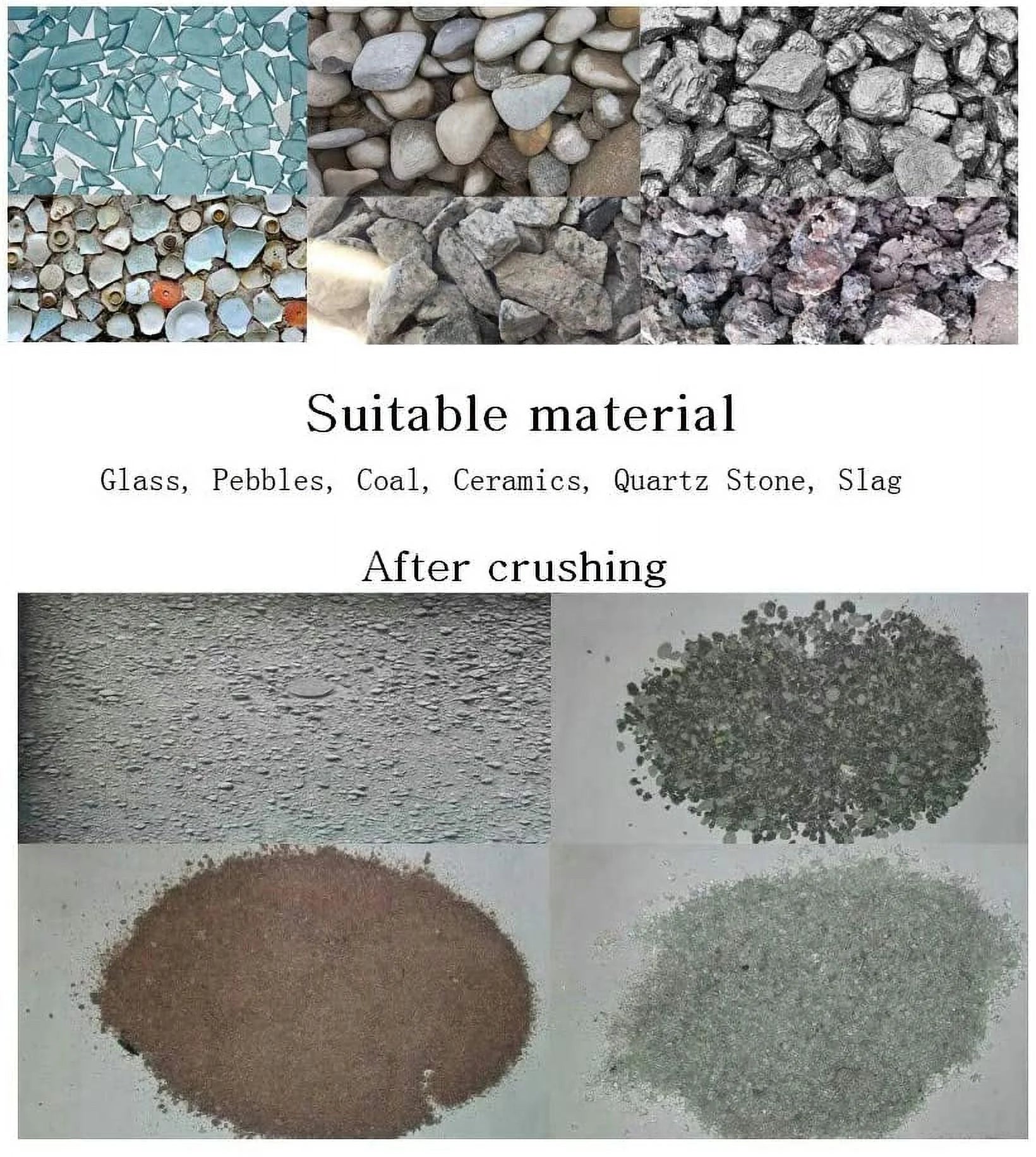 Hammer Crusher Rock Crush Machine Coal Gangue Breaker Shatter Grinder 220V U543766