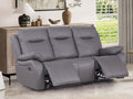Black Oversized Manual Leather Recliner Sofa Couch with Cup Holders B828