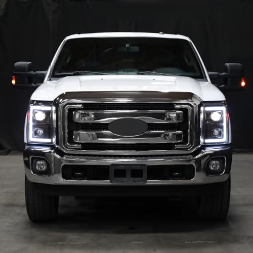 Black Dual Projector Headlights Assembly Pair K691