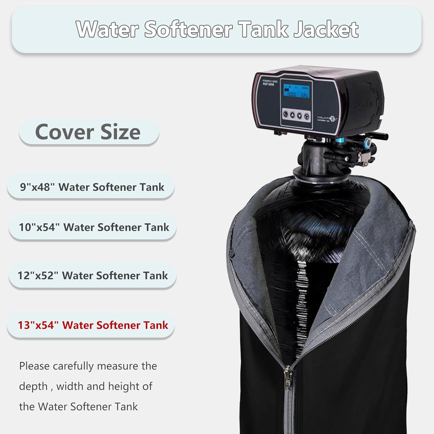 13x54 Black Insulated Water Softener Tank Cover N79696