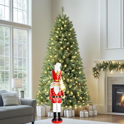 Red Christmas Metal Nutcracker Soldier Ornament on Stand W283538