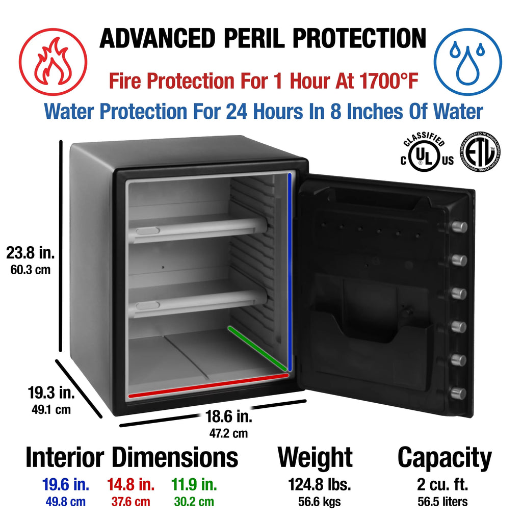 2.0 cu. ft. Water and Fire-Resistant Safe with Digital Keypad Lock V14310