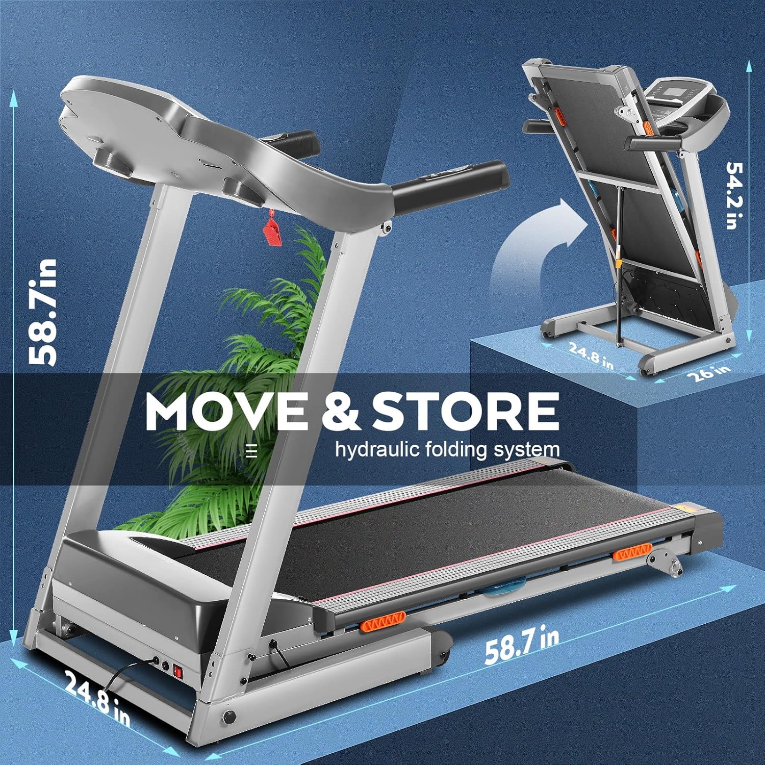 3.0 HP Electric Treadmill with Incline R8058