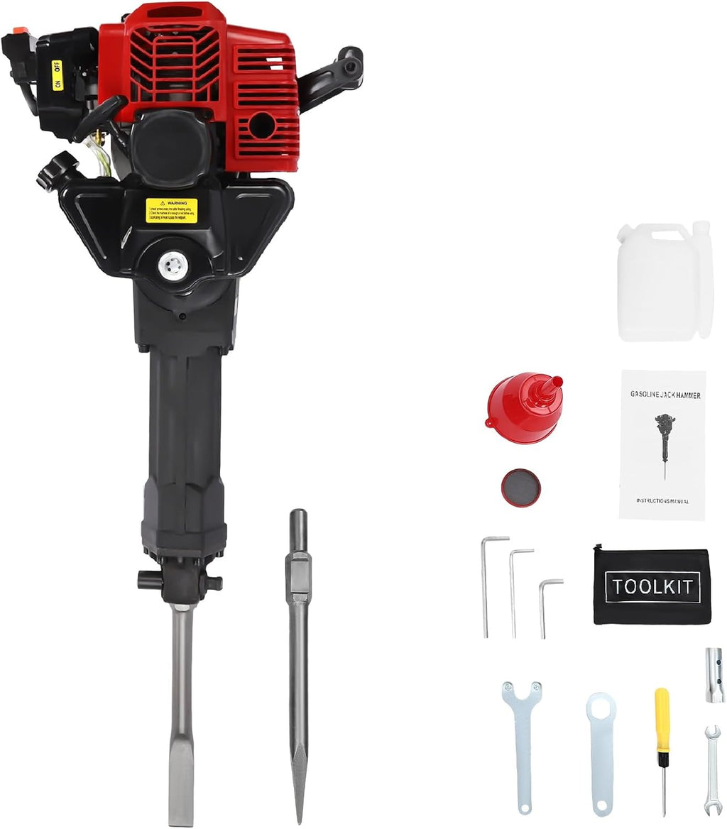 52CC 2 Stroke Gasoline Concrete Breaker with 2 Chisels L77602