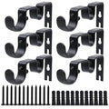 Gold Metal Curtain Rod Bracket 6 Pack for 1 Inch Curtain Rod B753