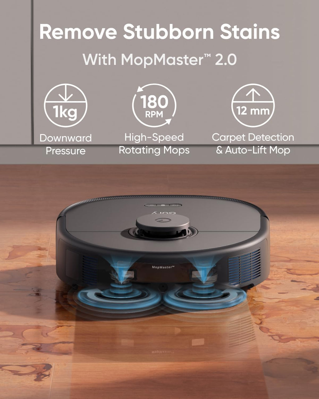 Robot Vacuum and Mop with 8,000 Pa Suction, Dual Mops with Auto-Lift, Carpet Detection, AI Obstacle Avoidance, Auto Mop Washing, Auto Drying, Self-Emptying L715