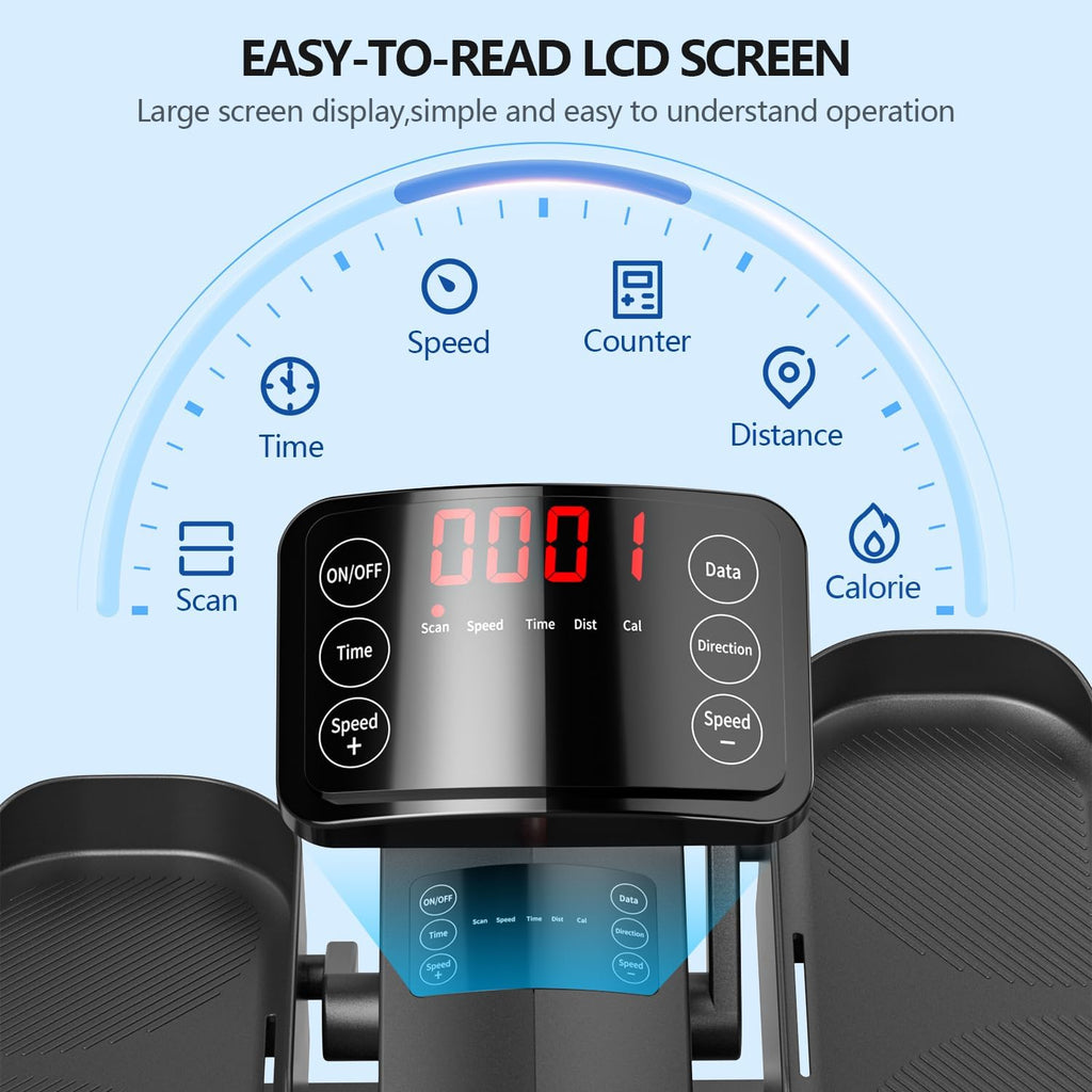 Under Desk Elliptical Machine with 12 Adjustable Speed D2190