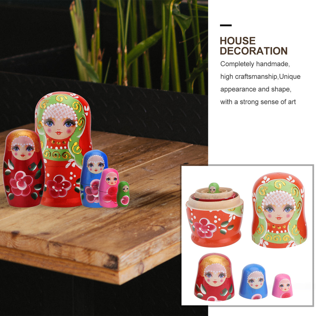 5 Pcs Matryoshka Nesting Dolls U15559