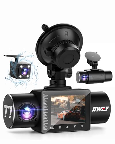 Dash Cam 1080P Three Channels with IR Night Vision Car Camera SD Card Included Dashboard Camera M685