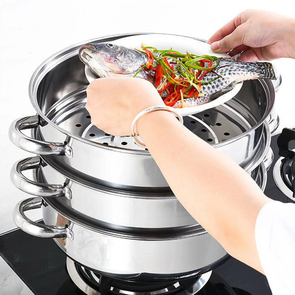 3 Tier Food Steamer with Lid R97378