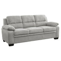 Light Gray Textured Fabric Sofa O125373