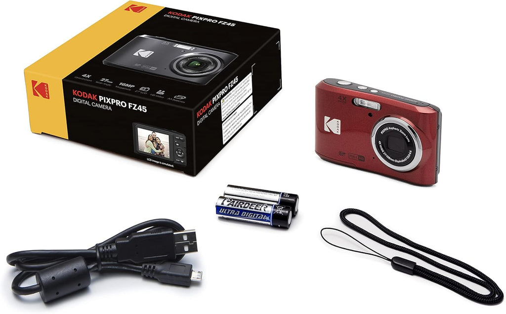 Red Digital Camera with 64GB SD Memory Card N71324