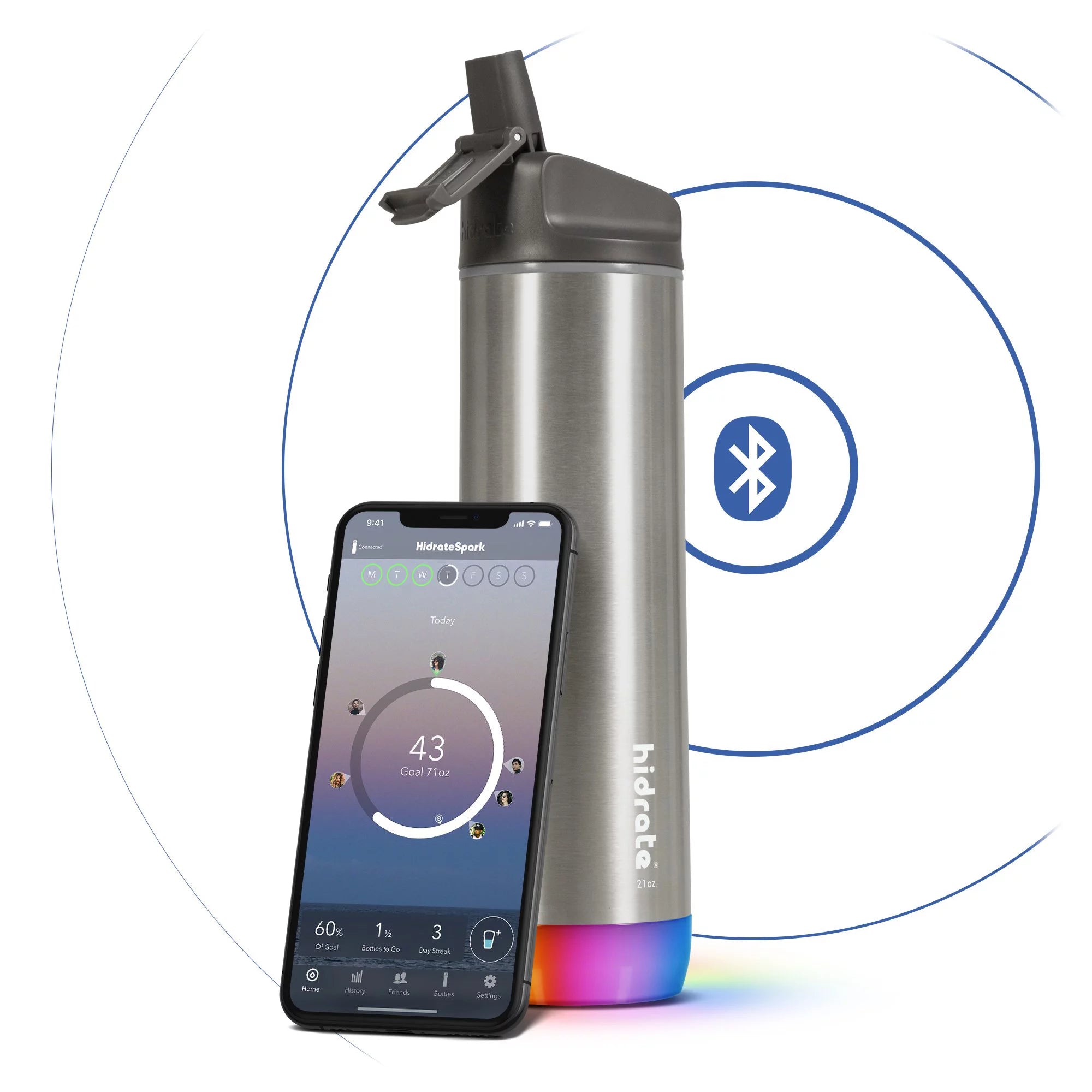 21 oz Insulated Stainless Steel Smart Water Bottle F588610