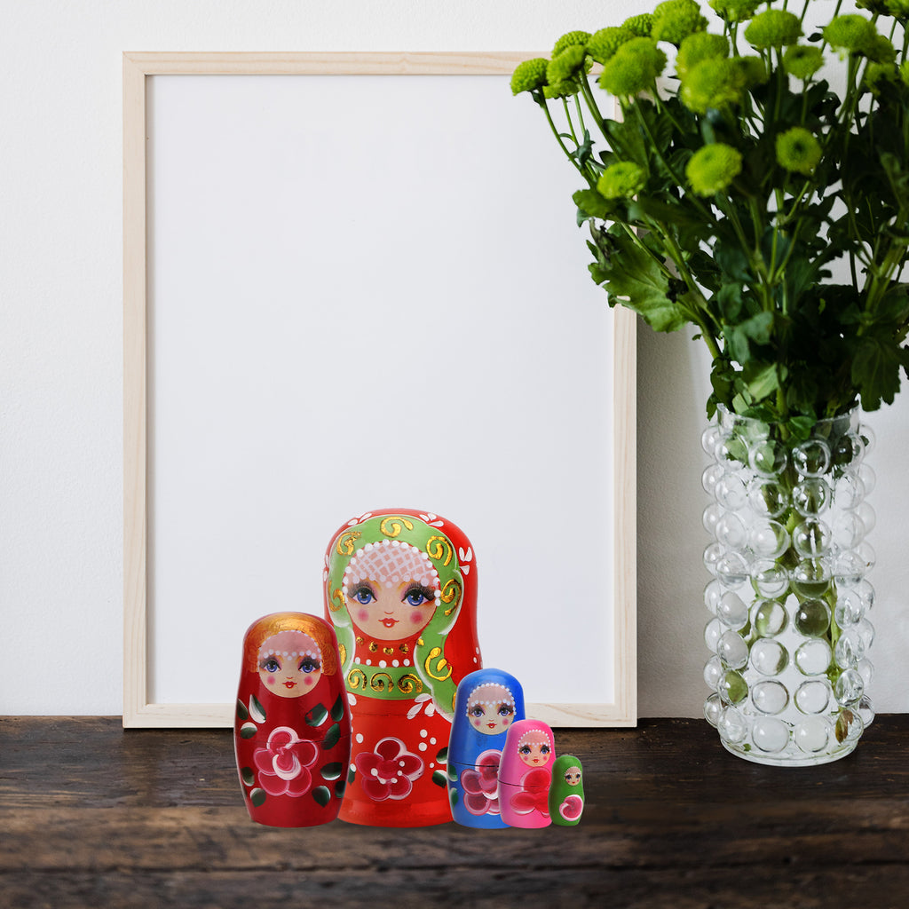 5 Pcs Matryoshka Nesting Dolls U15559