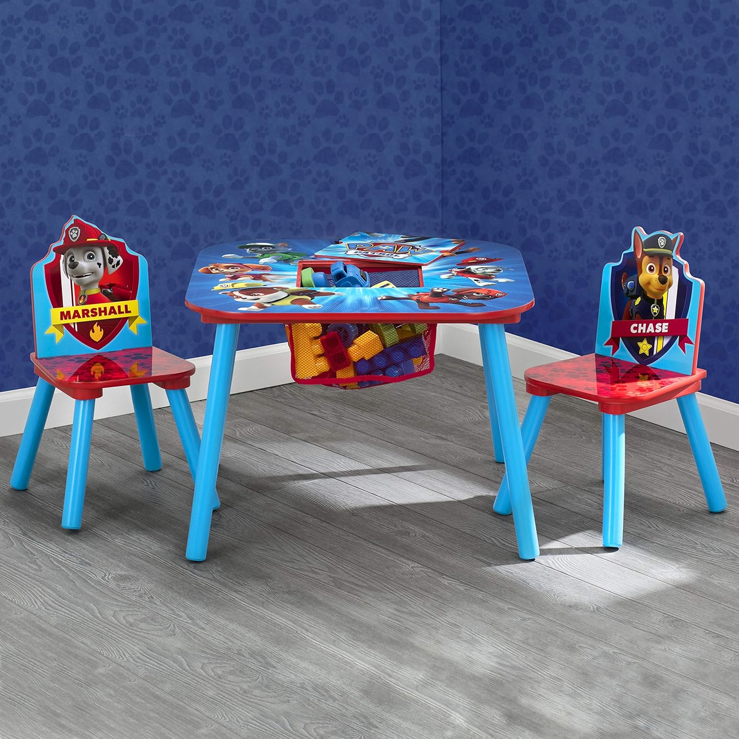 Kids Table and Chair Set with Storage, 2 Chairs Included U70672