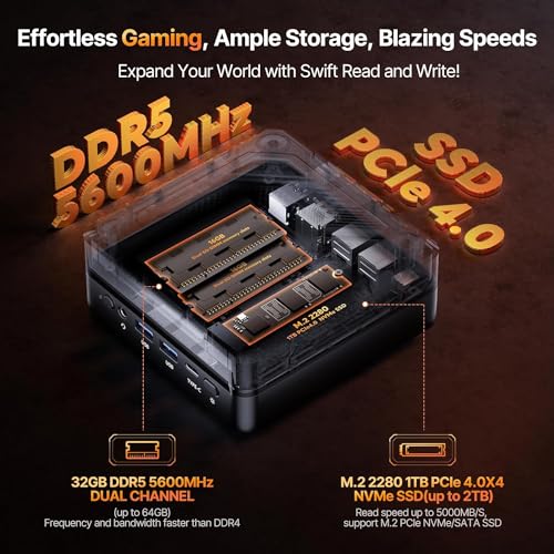 Mini PC N95 8GB LPDDR5 256GB M.2 SSD Dual Gigabit Ethernet X445496