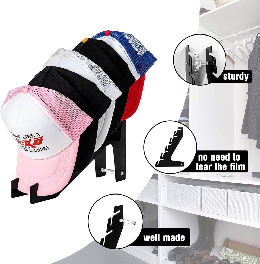 Black Acrylic Hat Racks Set of 2 X6376