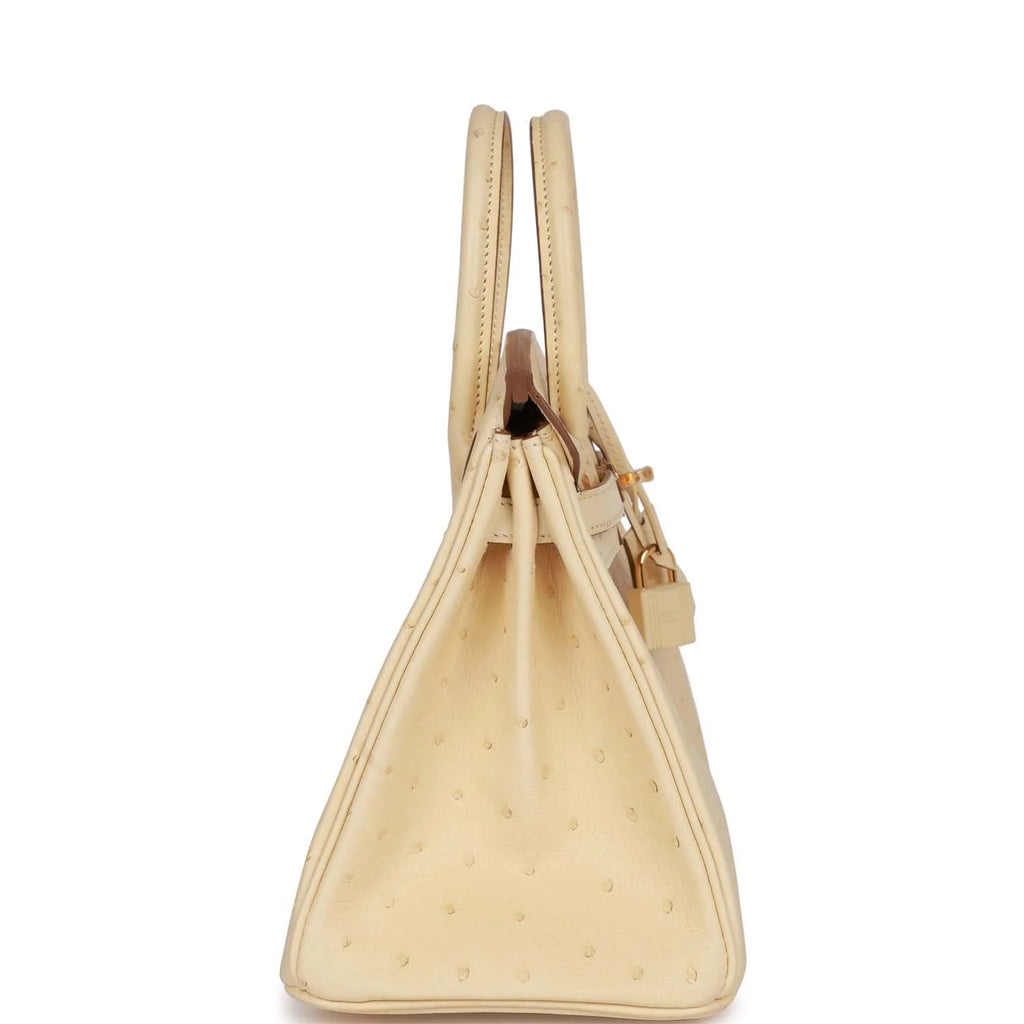 Vanille Ostrich Boreal Gold Hardware Birkin 25 H705